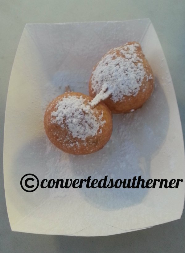 Deep fried cookie dough. I can't take all that sugar of the normal four, so I ask for a half order. 